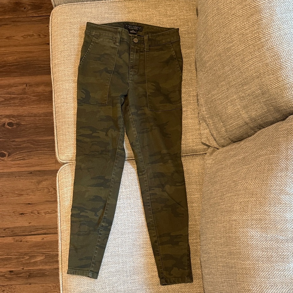Sanctuary Olive Camouflage Skinny Jeans